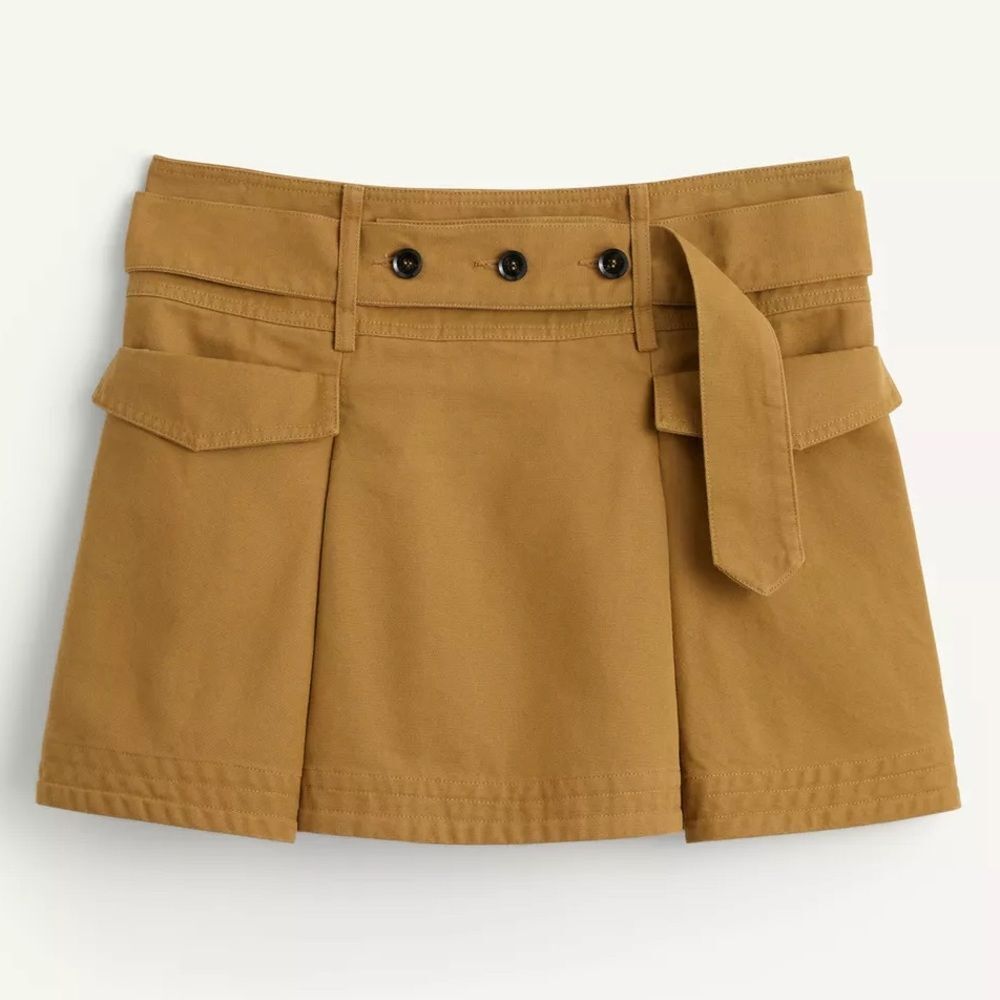ZARA CTTN PLTD SKRT Cotton Pleated Skirt - Picture 2 of 6
